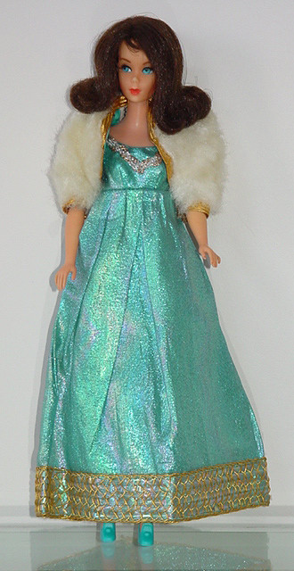 vintage barbie blue dress